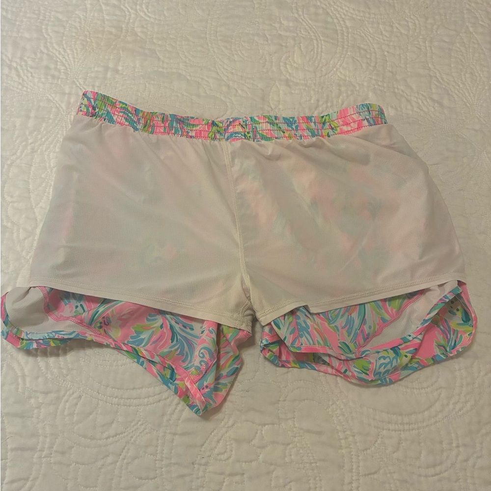 Lilly Pulitzer Pink and Green Kids Shorts - Picture 7 of 9